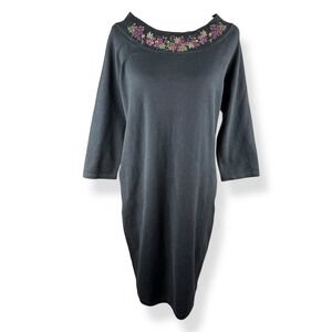 Bob Mackie Wearable Art Womens Size Small Knit Sweater Dress Embellished Jeweled